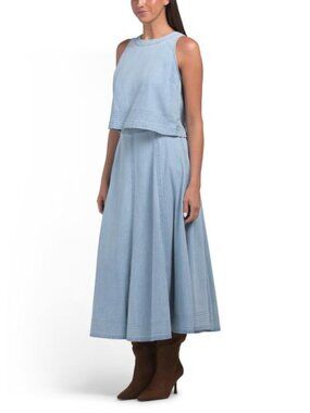 TRUTH 2pc Tank Top With Keyhole Back And Skirt Set